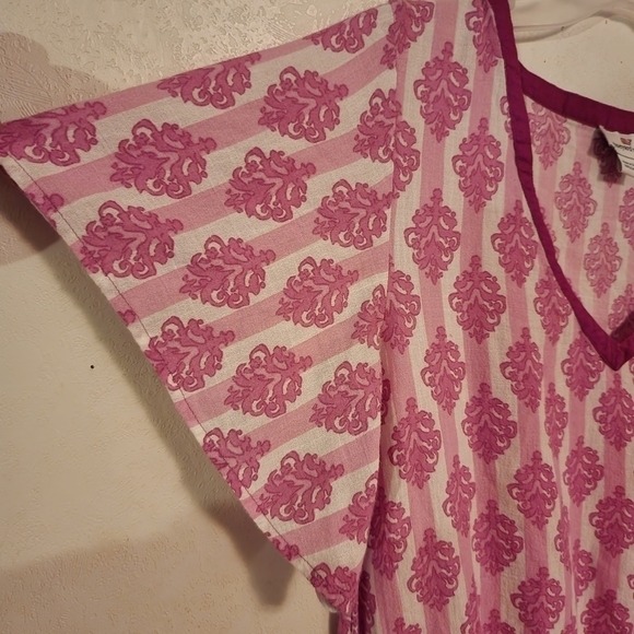 Vineyard Vines Cotton Cover Up Size S Cinched Waist Tassles - Picture 2 of 9